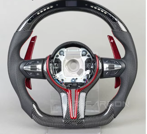 Custom Carbon Fiber LED Sports Steering Wheel for BMW F Series